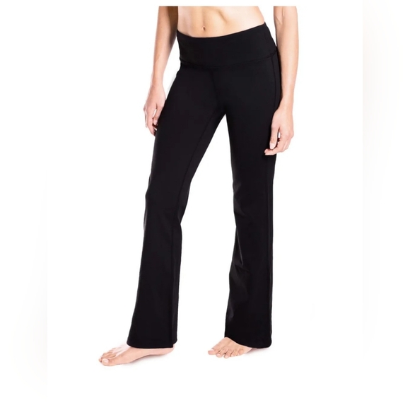 Yogipace Everyday Black Boot Cut Yoga Pants Leggings XL Tall Long EUC - Picture 1 of 7
